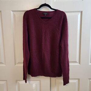 NWOT Marc Anthony burgundy v-neck cashmere sweater